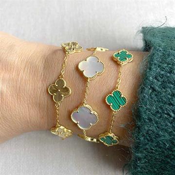 Gold Beşli Yonca Bileklik