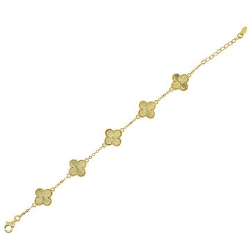 Gold Beşli Yonca Bileklik