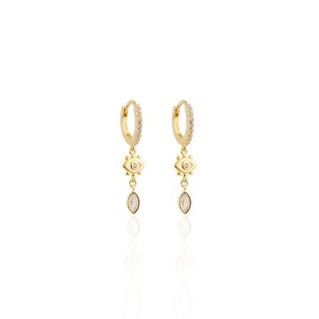 Göz Detaylı Halka Küpe