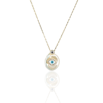 İncili Mini Göz Kolye