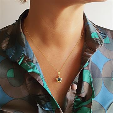 Kafesli Yıldız Göz Boncuğu kolye