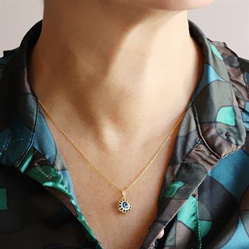 Kafesli Yuvarlak Göz Kolye