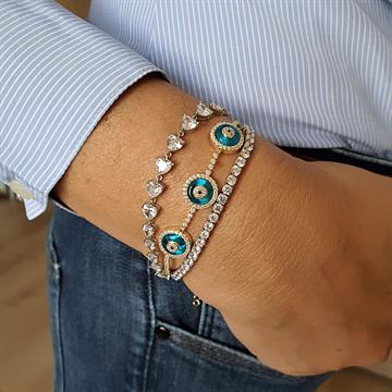 Kalp Taşlı Su Yolu Bileklik