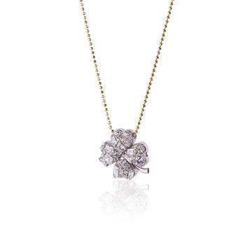 Kırık Baget Gold Yonca Kolye