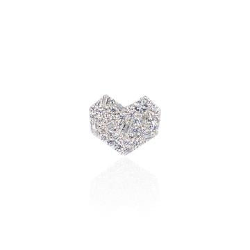 Kırık Taşlı Kalp Küpe (Tekli)