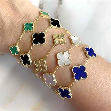 Lacivert Yonca Bileklik