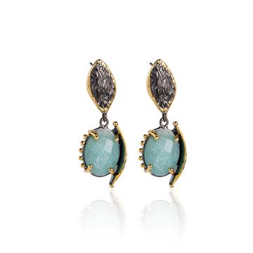 Lara Larimar Taşlı Küpe