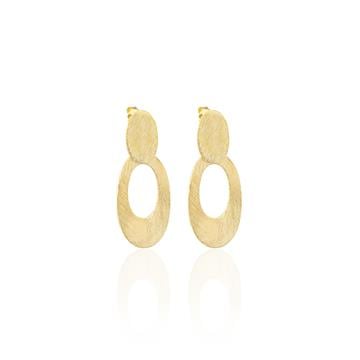 Leydi Oval Mat Küpe