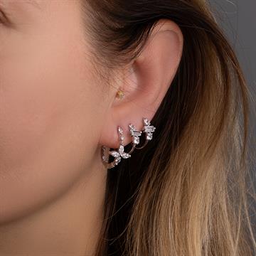 Markiz Taşlı Yarım Halka Küpe