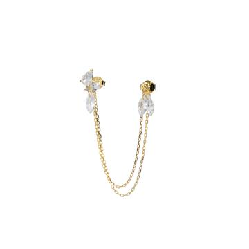 Markiz Taşlı Zincir Küpe (Tekli)