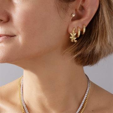 Mat Yaprak Halka Küpe