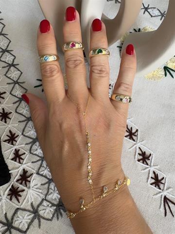 Mavi Kalp Taşlı Yüzük