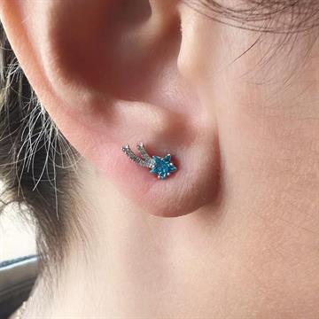 Mavi Kuyruklu Yıldız Küpe