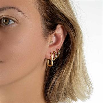 Maya İnce Dikdörtgen Küpe