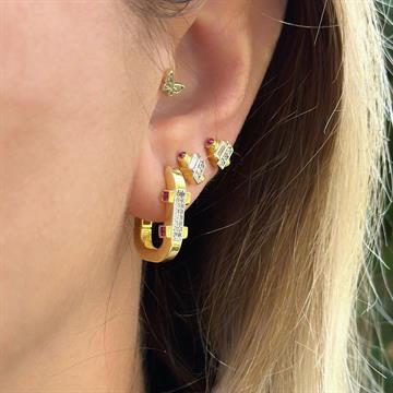 Maya Kalın Köşeli Küpe