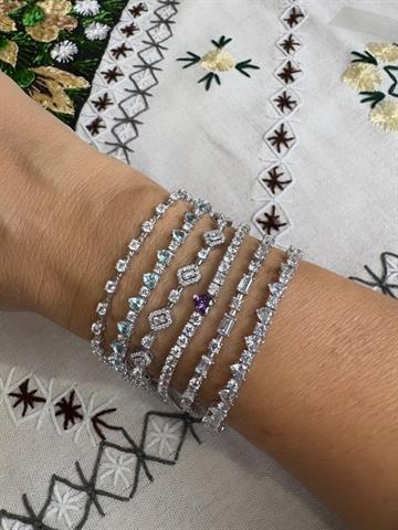 Mini Kare Taşlı Su Yolu Bileklik