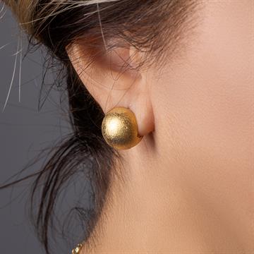 Mini Mat Top Küpe Gold
