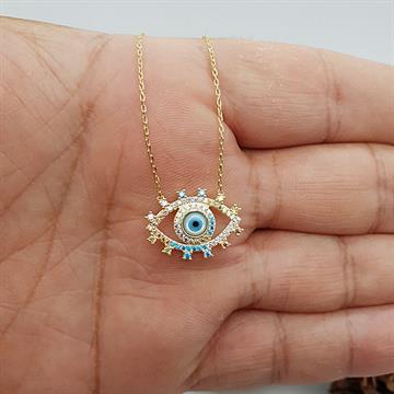 Mini Taşlı Göz Kolye