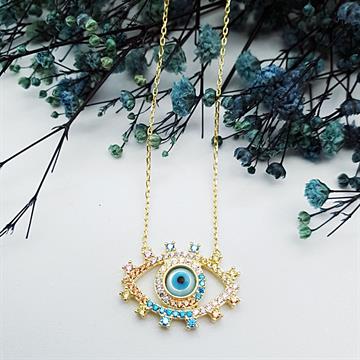 Mini Taşlı Göz Kolye