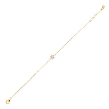 Opal Taşlı Çiçek Zincir Bileklik