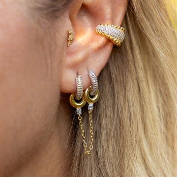 Ortası Full Taşlı Cuff Küpe