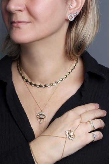 Piramit Taşlı Tasarım Gerdanlık