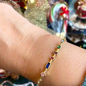 Renkli Taşlı Bileklik