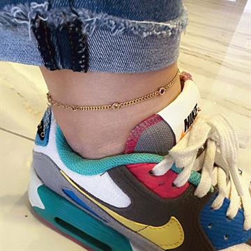 Renkli Taşlı Gurmet Gümüş Halhal