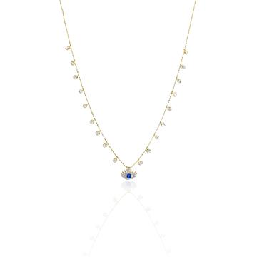 Sıralı Taşlı Göz Kolye