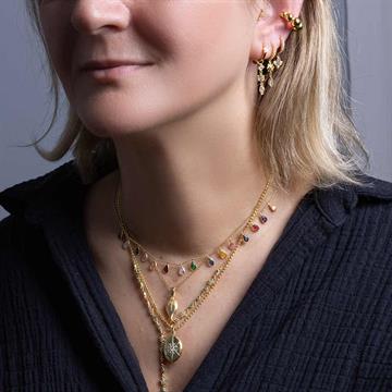 Sıralı Toplu Cuff Küpe Gold