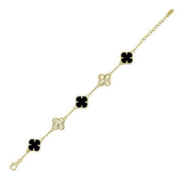 Siyah Mix Yonca Bileklik