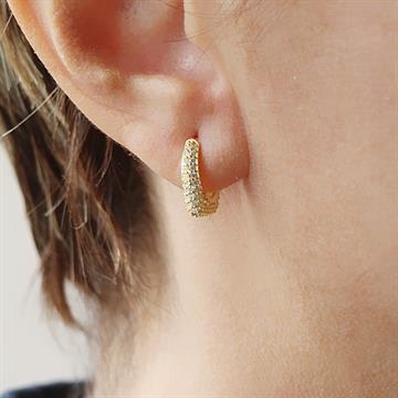 Taş Dolgulu Mini Küpe