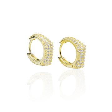 Taş Dolgulu Mini Küpe