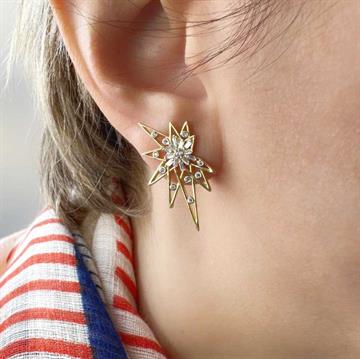 Taşlı Büyük Kutup Yıldızı Küpe