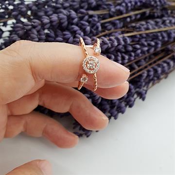 Taşlı Çapraz Yüzük