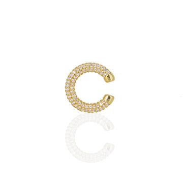 Taşlı Cuff Küpe Gold