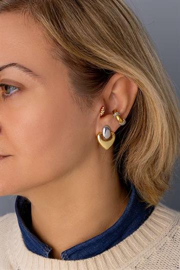 Taşlı Yaprak Tragus Küpe