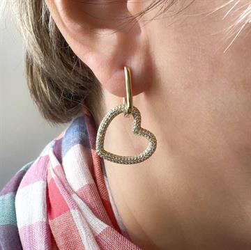 Tek Kalp Ataç Küpe