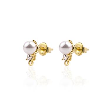 Tek Taş İnci Küpe