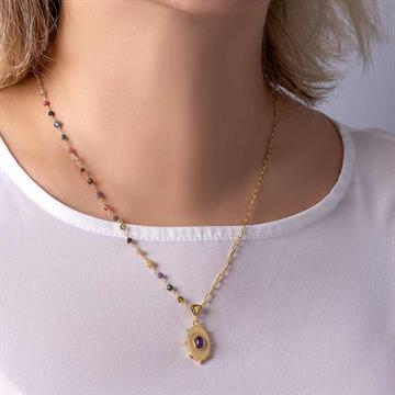 Turmalin Taşlı Ataç Kolye