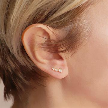 Üç Sıra Mini Süzme Küpe