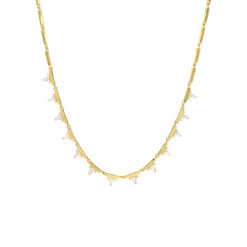 Üçgen Taşlı Kolye