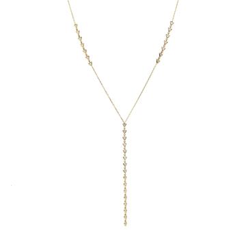 Üçgen Taşlı Y Kolye