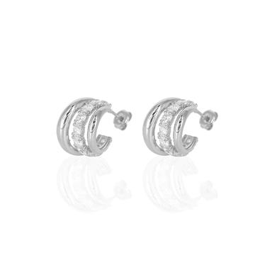 Üçlü Yarım Halka Küpe