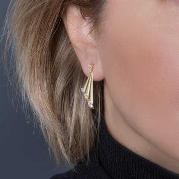 Üçlü Yelpaze Küpe