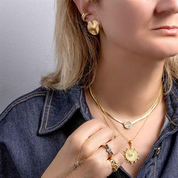 Yassı Zincirli Vintage Kolye