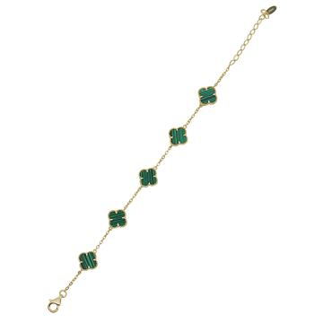 Yeşil Beşli Yonca Bileklik