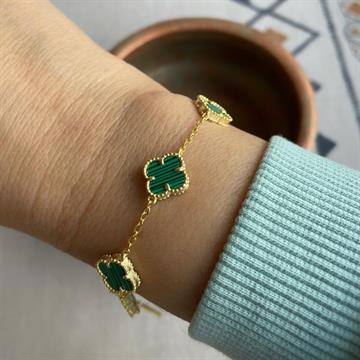 Yeşil Beşli Yonca Bileklik