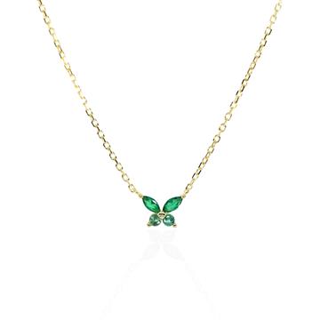 Yeşil Markiz Taşlı Mini Kolye