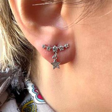 Yıldızlı Beş Taş Küpe